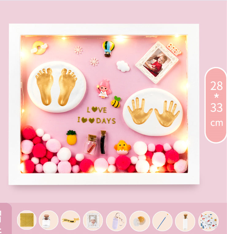 Baby Hand And Foot Print Mud Lanugo Souvenir Photo Frame