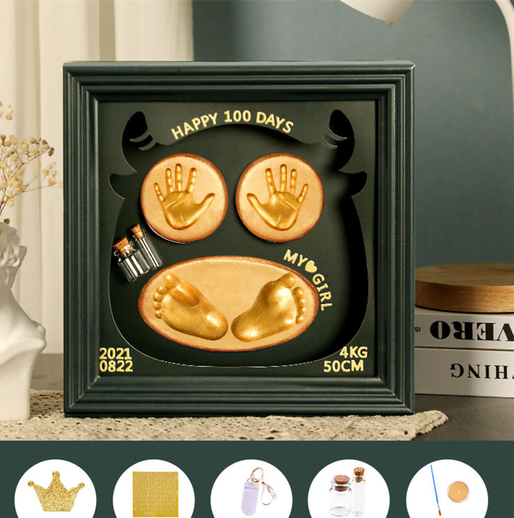 Baby Hand And Foot Print Mud Lanugo Souvenir Photo Frame