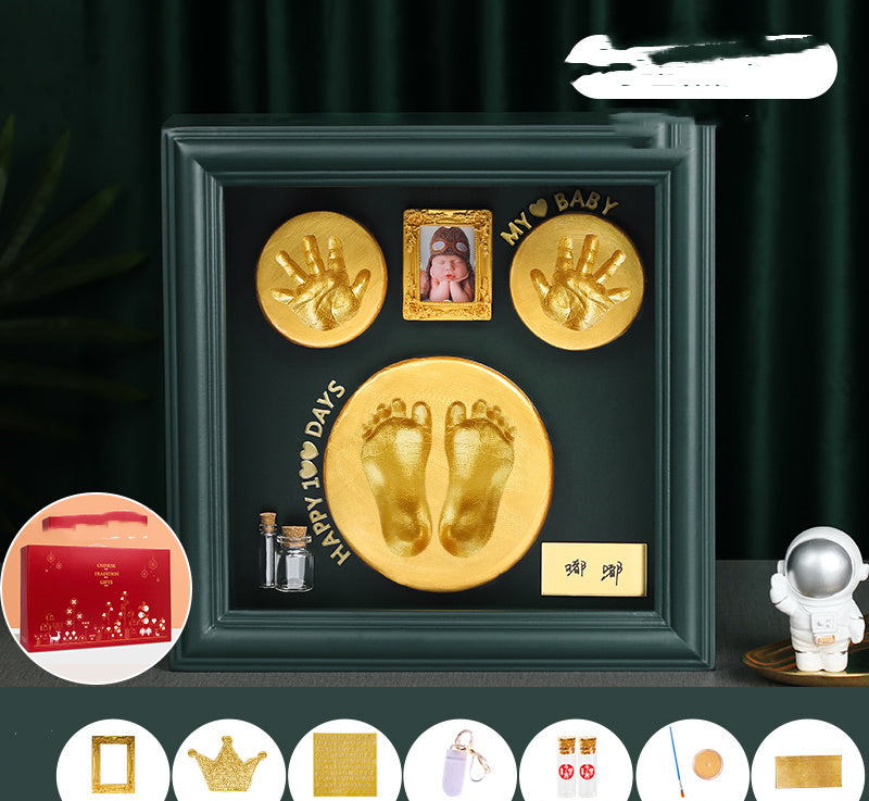 Baby Hand And Foot Print Mud Lanugo Souvenir Photo Frame