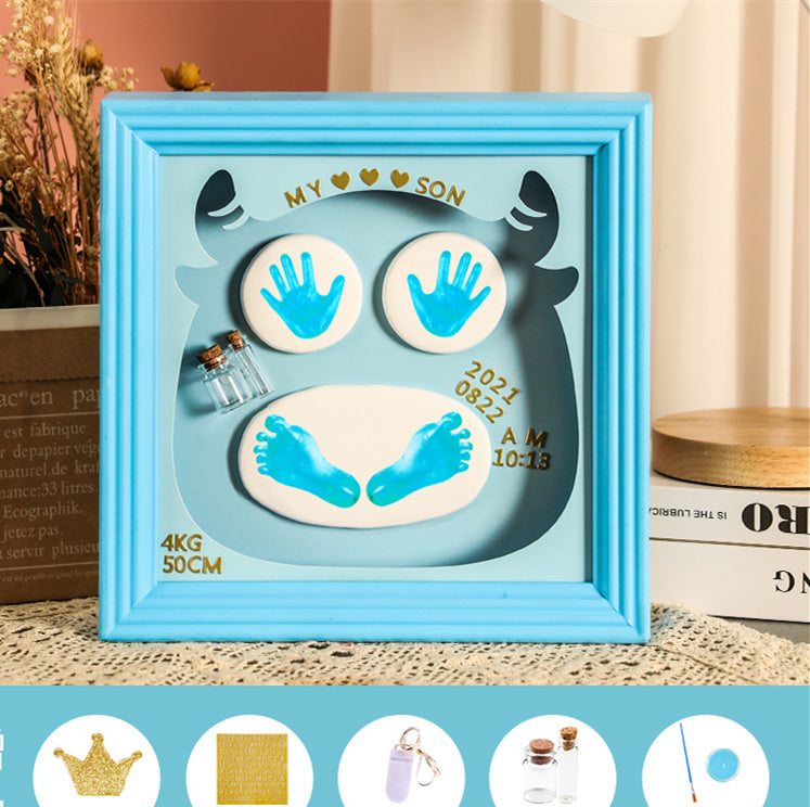 Baby Hand And Foot Print Mud Lanugo Souvenir Photo Frame